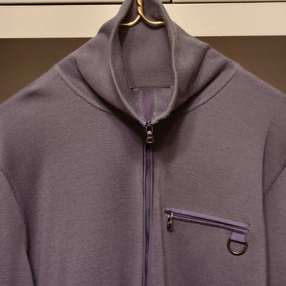 🎇HOST PICK 🎇NWT'S PRADA gorgeous 💙 100% wool sweater/zip pocket..small flaws
